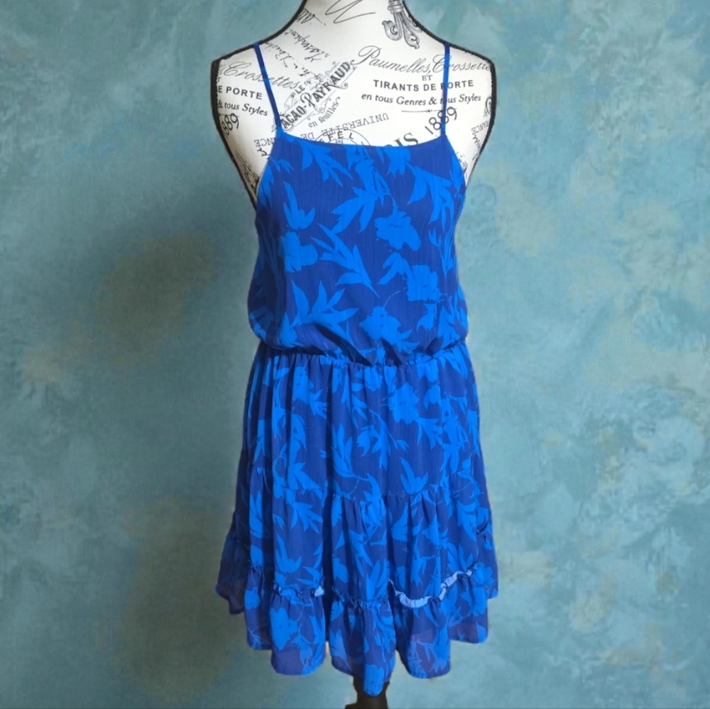 Blue‎ Floral Mini Dress